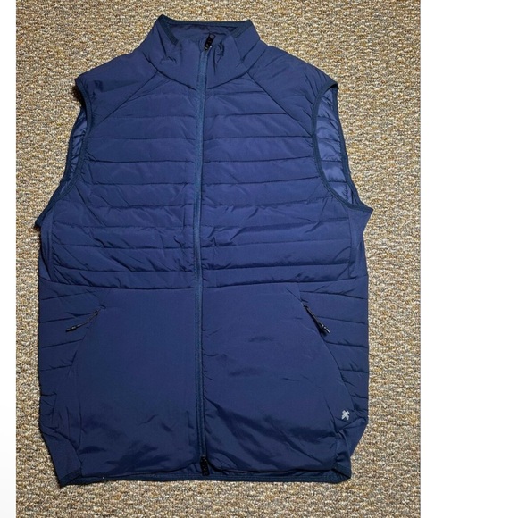 Kenneth Cole Tech‎ Vest Lightweight Stretch Puffer Vest Navy Blue Men's Size L - Picture 1 of 3